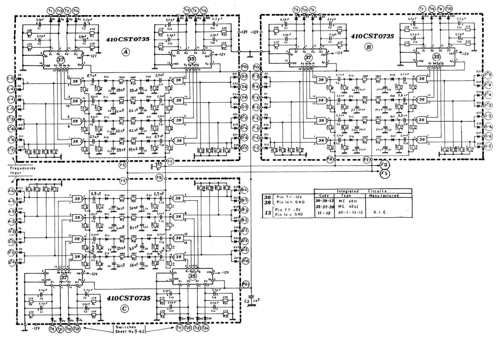 Elka 410CST0735 Schematic