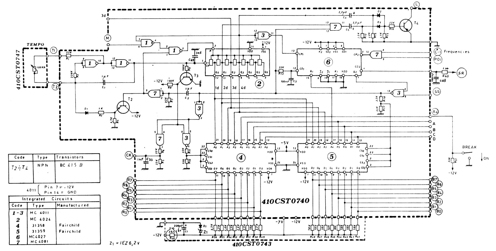 Elka 410CST0740 Schematic