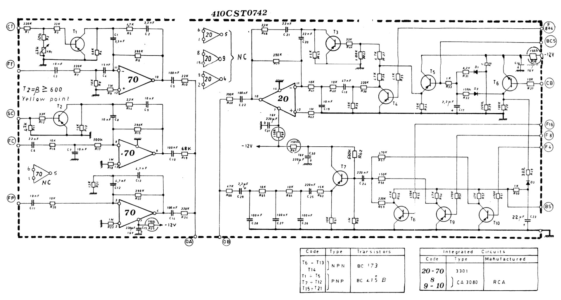 Elka 410CST0742 Schematic