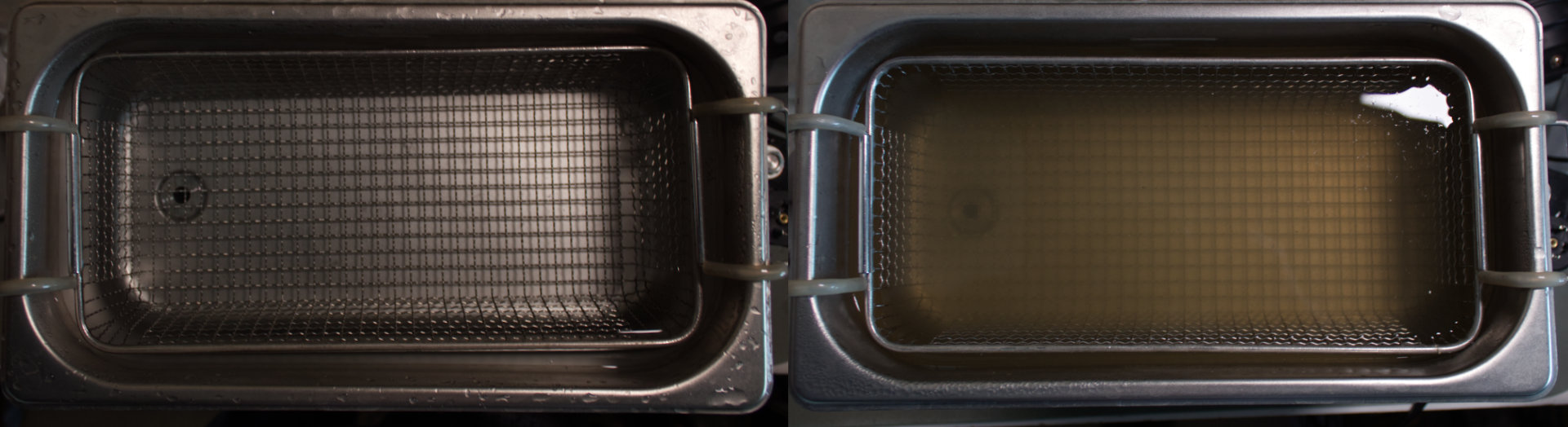 The water after cleaning the Elex K2 Electric Piano keys.
